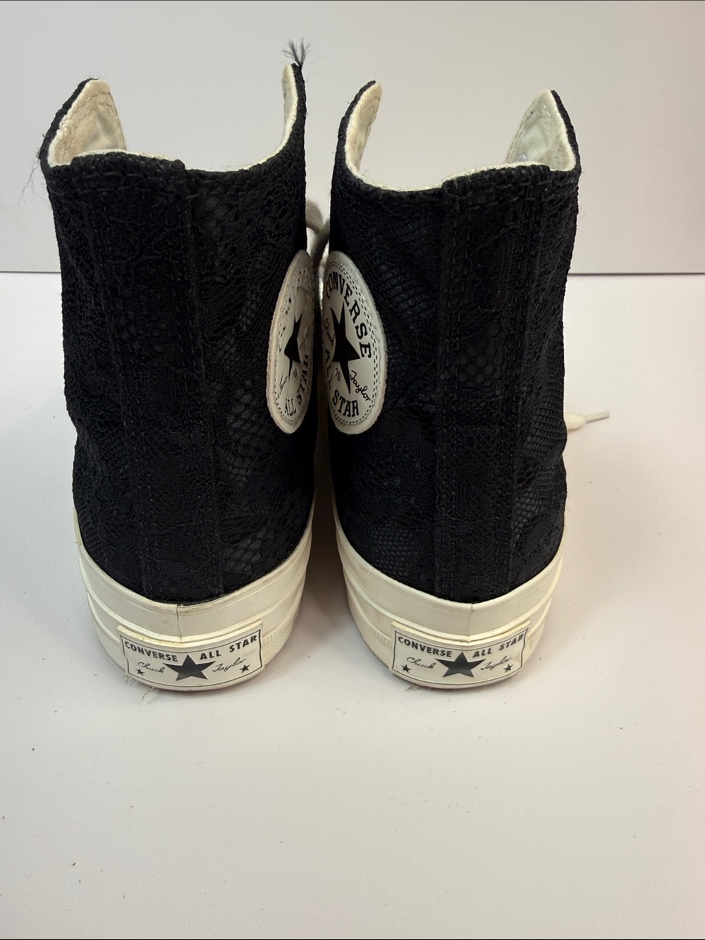 Converse Chuck 70 Lace Overlay High Top Sneakers Black 7.5 - Picture 4 of 8